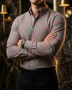 Camisa Hombre Casual Cuadros Rojos, Verdes, Blancos