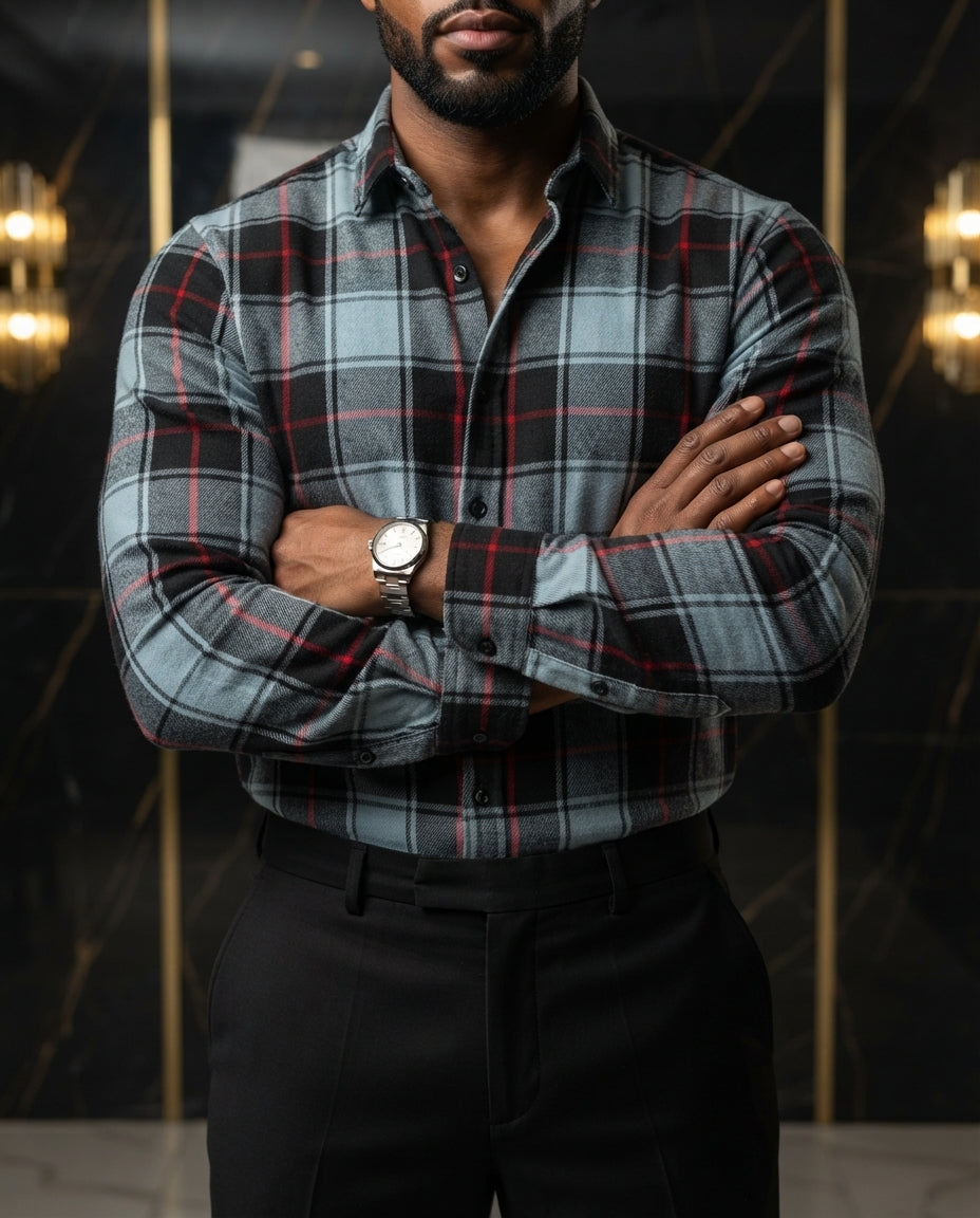 Camisa Hombre Cuadros Multicolor — Evergreen Lane