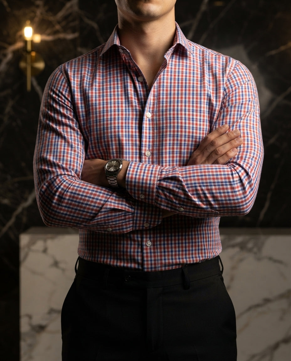 Camisa Hombre Cuadros Multicolor — Frost Harbor