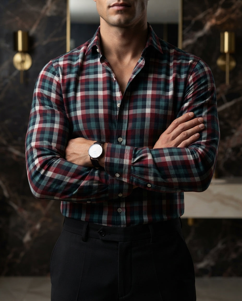 Camisa Hombre Cuadros Multicolor — Kaleidoscope