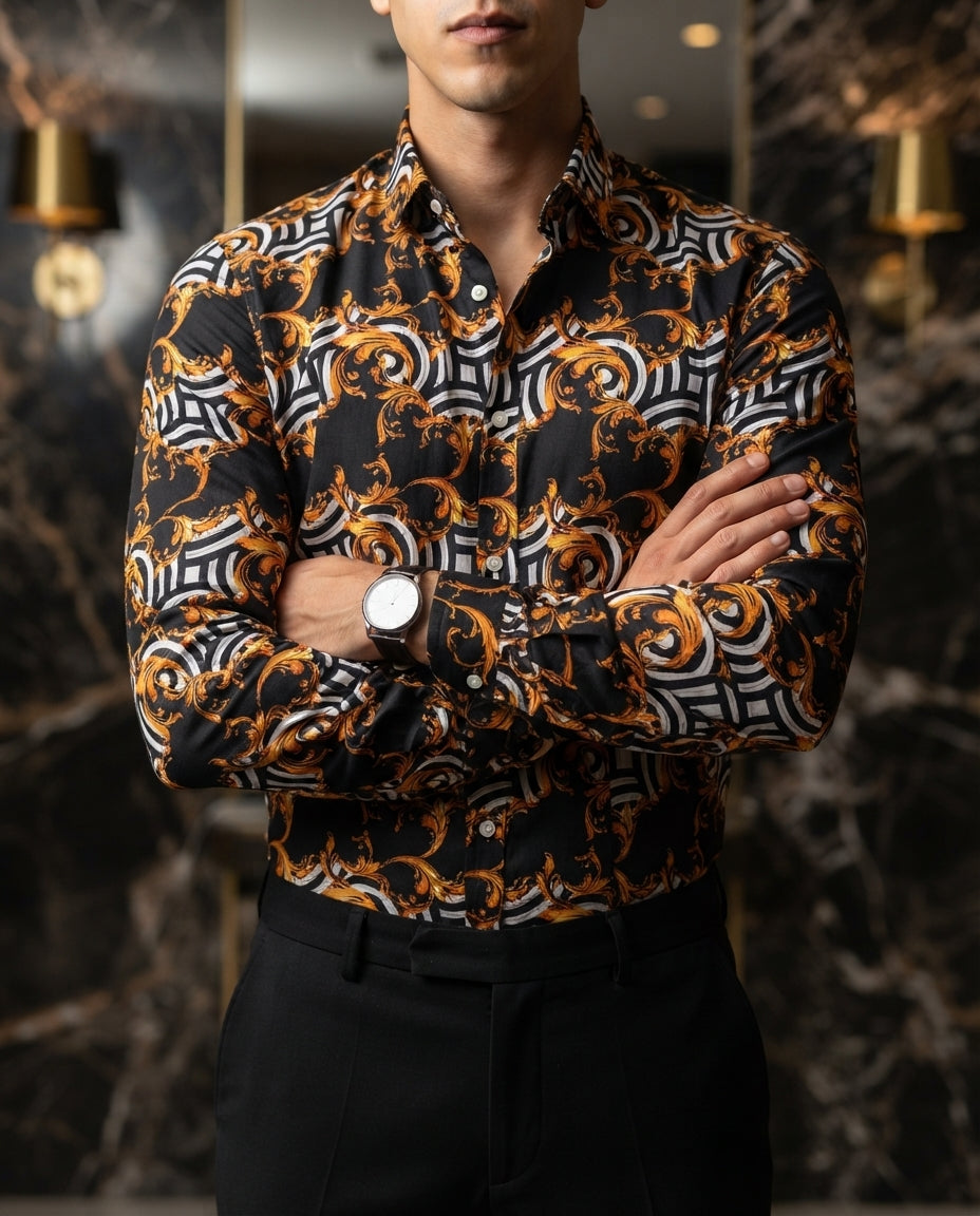 Camisa Hombre Estampado Multicolor — Miel Ridge