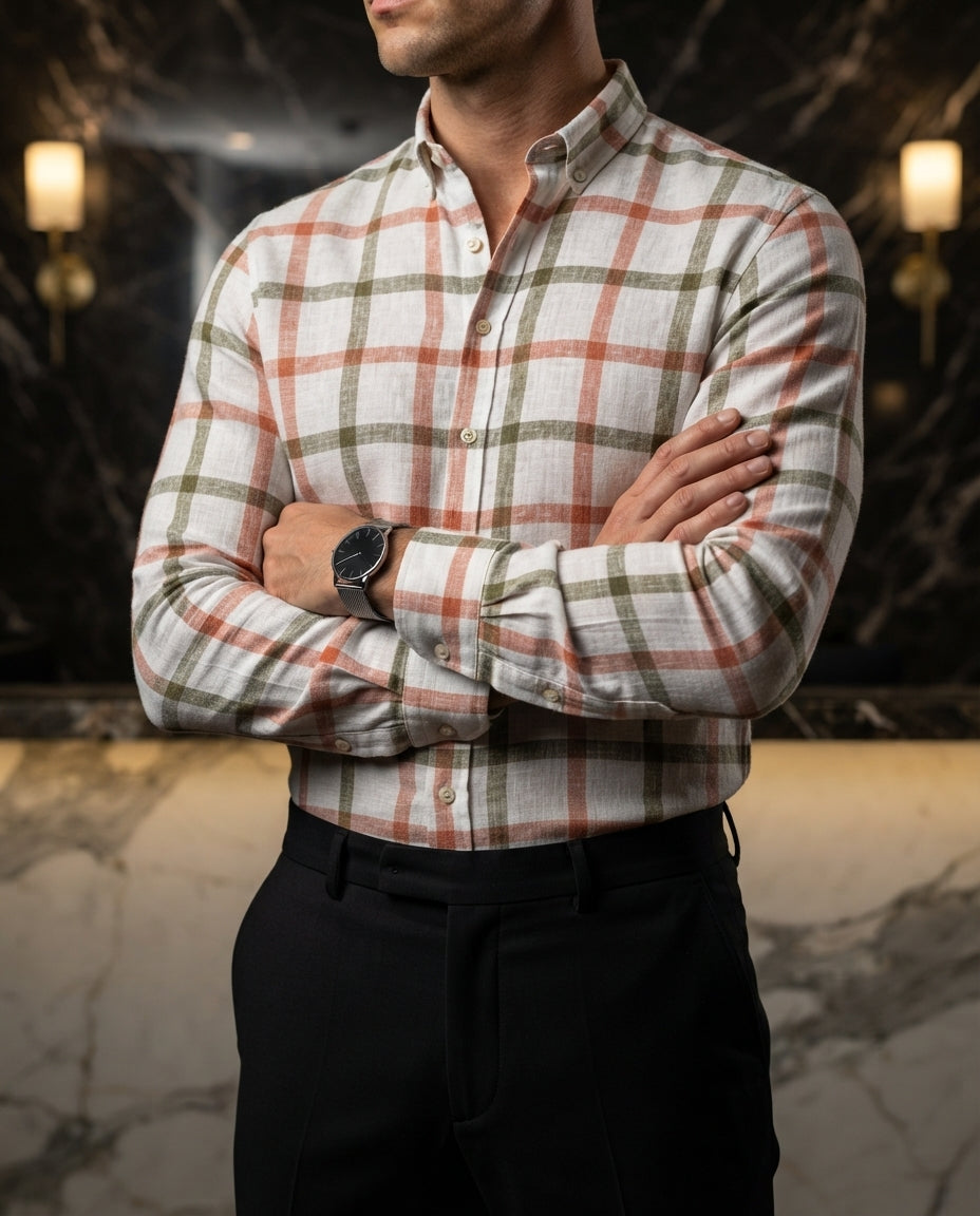 Camisa Hombre Cuadros Multicolor — Prism Ridge