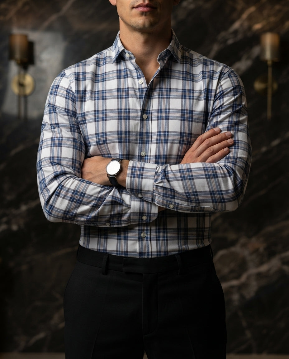 Camisa Hombre Cuadros Multicolor — Tartan Ridge