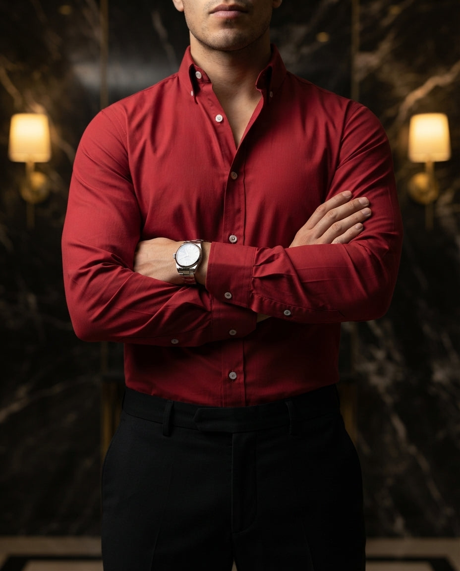 Camisa Hombre Rojo — Cherry Noir