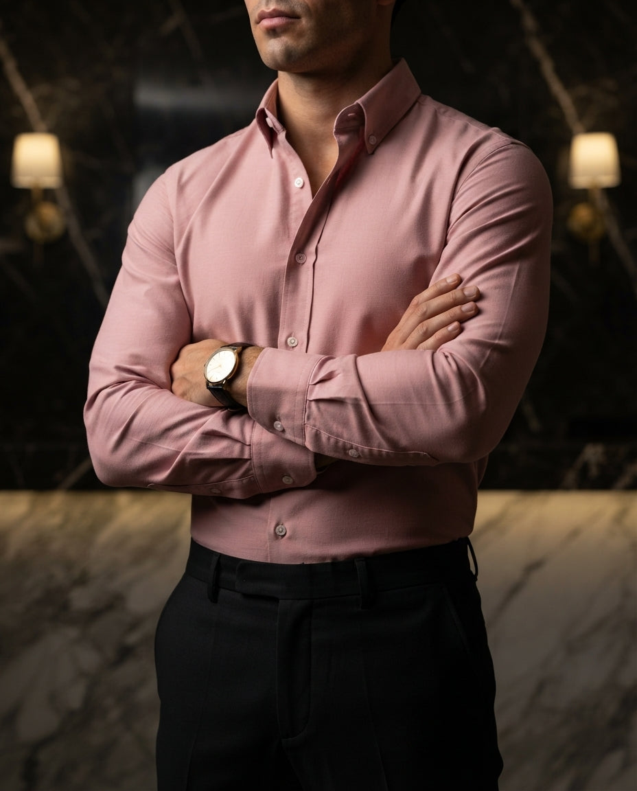 Camisa Hombre Rosa — Violet Storm
