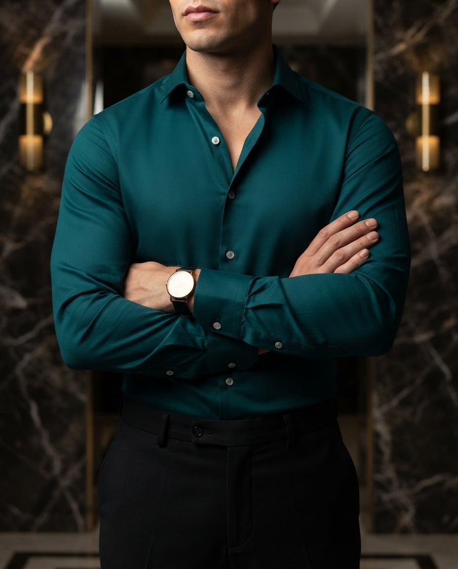 Camisa Hombre Verde — Cactus Dusk