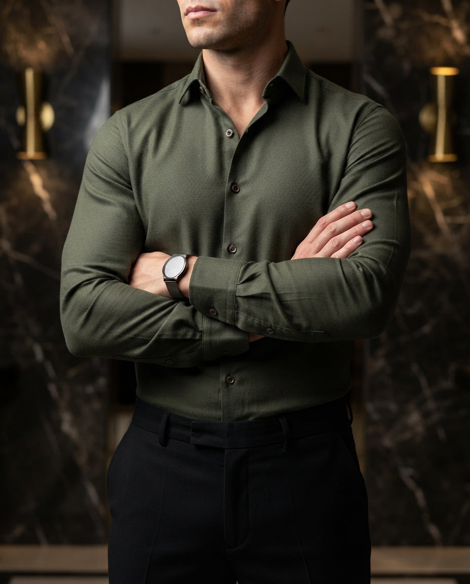 Camisa Hombre Verde — Cypress Ridge