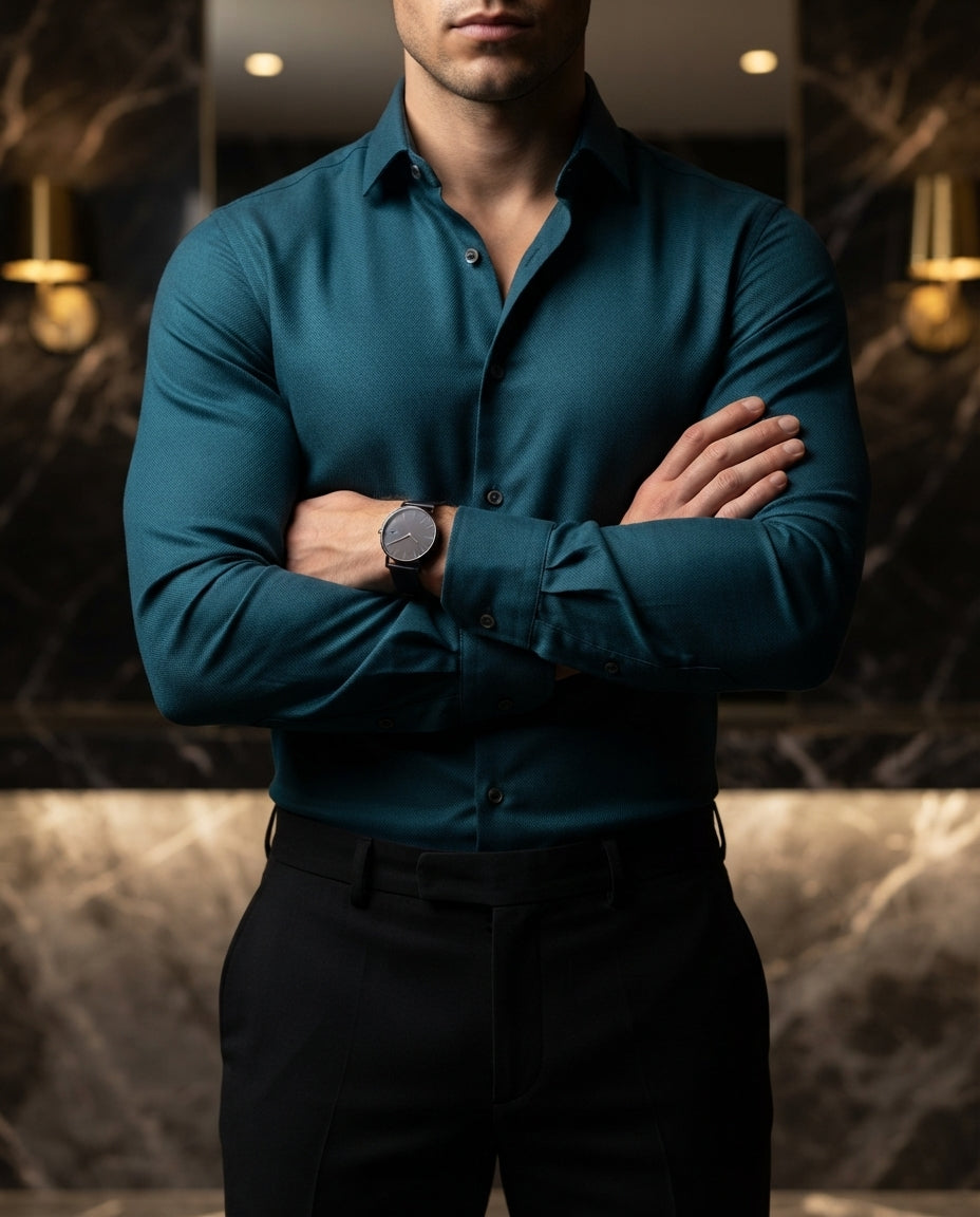 Camisa Hombre Verde — Juniper Mist