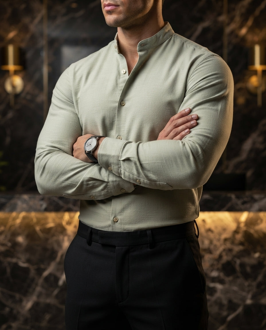 Camisa Hombre Verde — Sage Trail