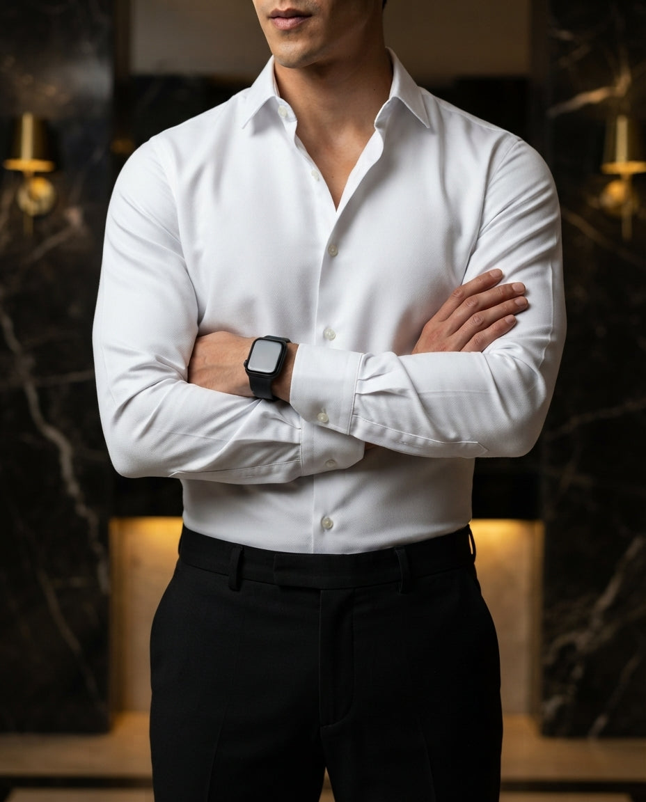 Camisa Hombre Blanco — Bone China