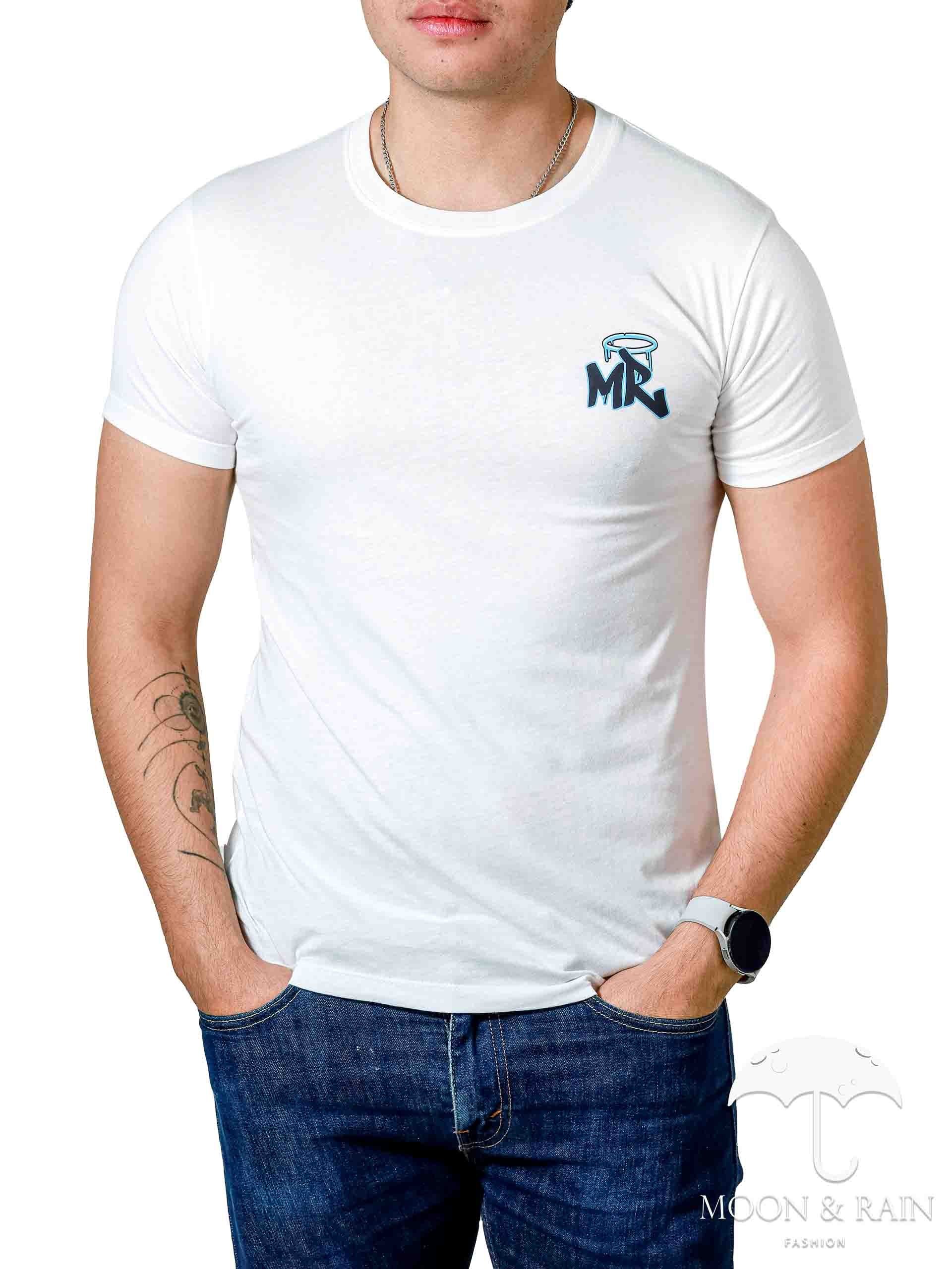 Playera Hombre Slim Fit Blanca Abejas, Happy Face - Tiendas Platino Playeras Hombre 34 (S)