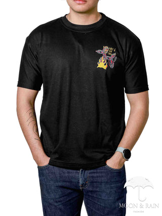 Playera Hombre Casual Negra Street, Hot Out Here