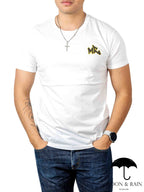 Playera Hombre Slim Fit Blanca Tigre Dorado - Tiendas Platino Playeras Hombre 34 (S)