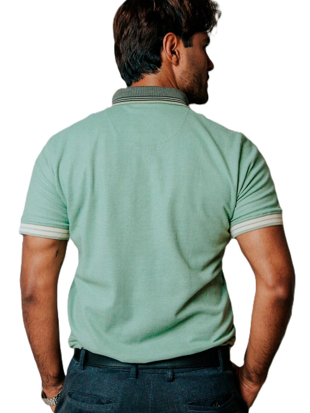 Playera Polo Hombre Casual Verde Pistache