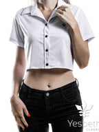 Women's Casual Slim Fit Plain White Shirt