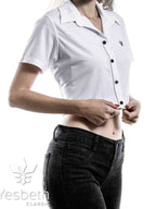 Women's Casual Slim Fit Plain White Shirt