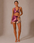 TOP CRUZADO DEPORTIVO MUJER FUCSIA BEIGE DEGRADADO KINESTESIA