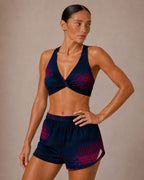 TOP CRUZADO DEPORTIVO MUJER AZUL ROJO DEGRADADO KINESTESIA