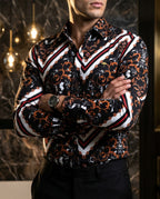 Camisa Hombre Negro Blanco — Bronze Ornament | Moon & Rain