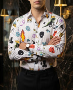 Camisa Hombre Casual Figuras Jurassic Fire - Creative Studio