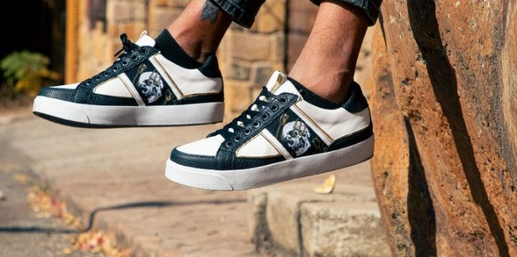 Tenis Hombre Sneaker Blancos det. Calavera