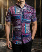 Camisa Hombre — Purple Bloom | Moon & Rain