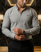 Camisa Hombre Cuadros Blanco Verde — Verdant Mini | Moon & Rain