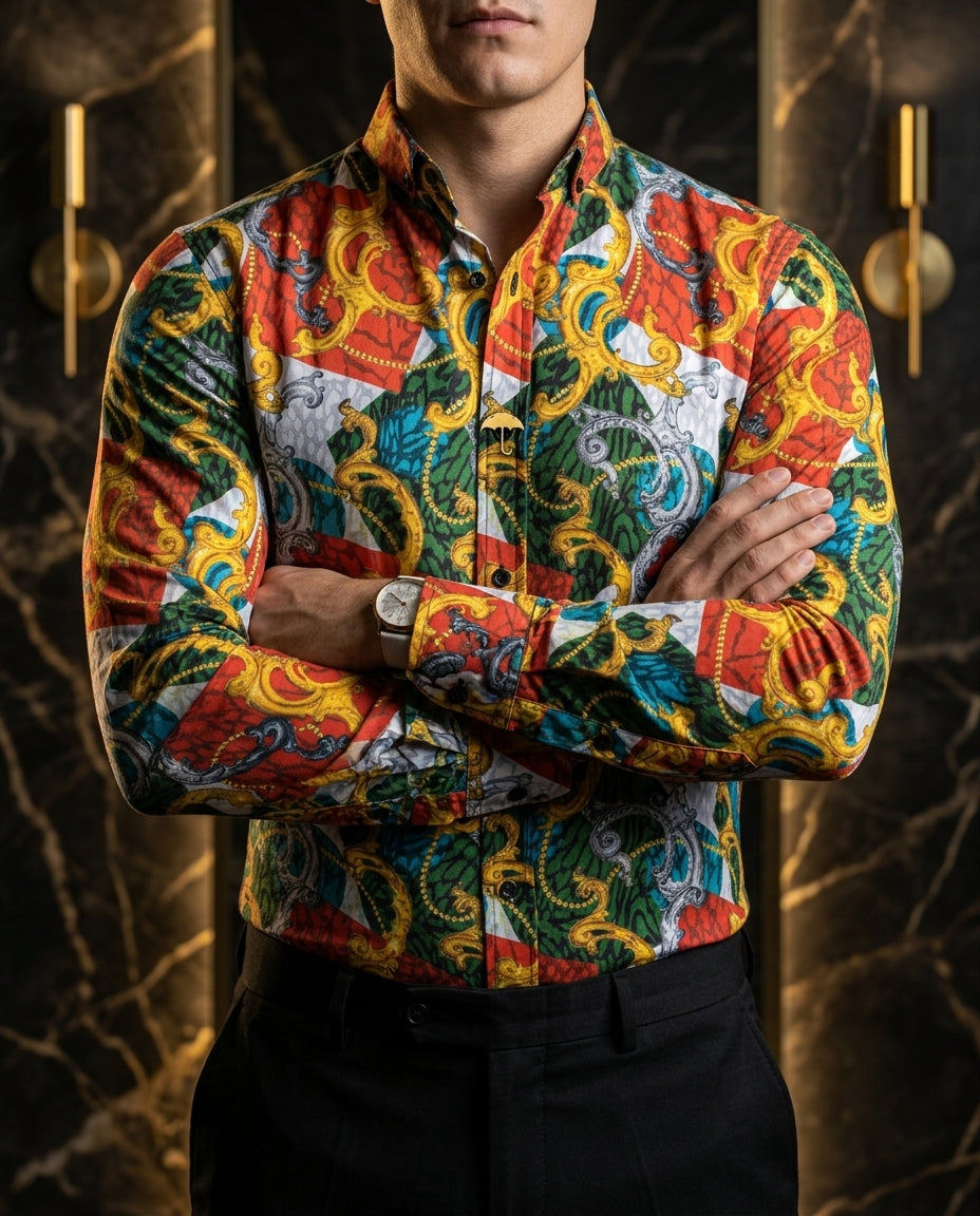 Camisa Hombre Cuadros — Tricolor Check | Moon & Rain