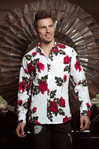 Camisa de rosas hombre hotsell