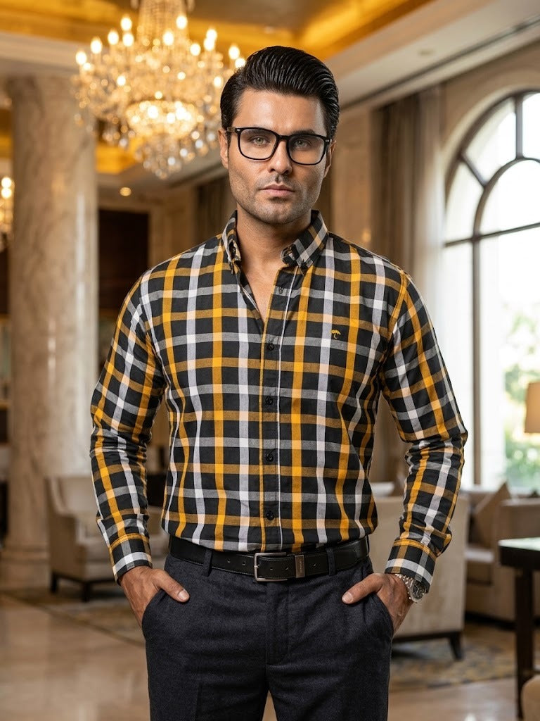 Camisa Hombre Cuadros — Tuxedo Check | Moon & Rain