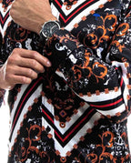 Camisa Hombre Negro Blanco — Bronze Ornament | Moon & Rain