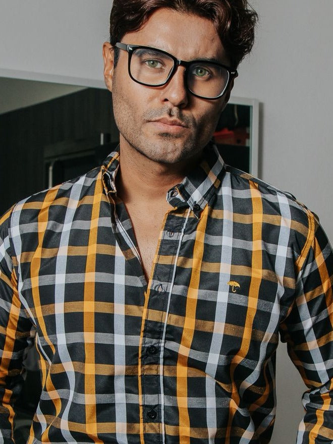 Camisa Hombre Cuadros — Tuxedo Check | Moon & Rain