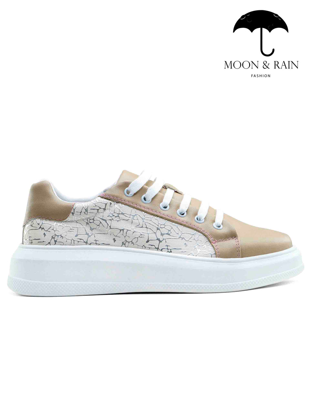 Tenis Sneakers Hombre Beige Liso Det Texturizado - Tiendas Platino Tenis Hombre 22 MX
