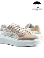 Tenis Sneakers Hombre Beige Liso Det Texturizado - Tiendas Platino Tenis Hombre 22 MX