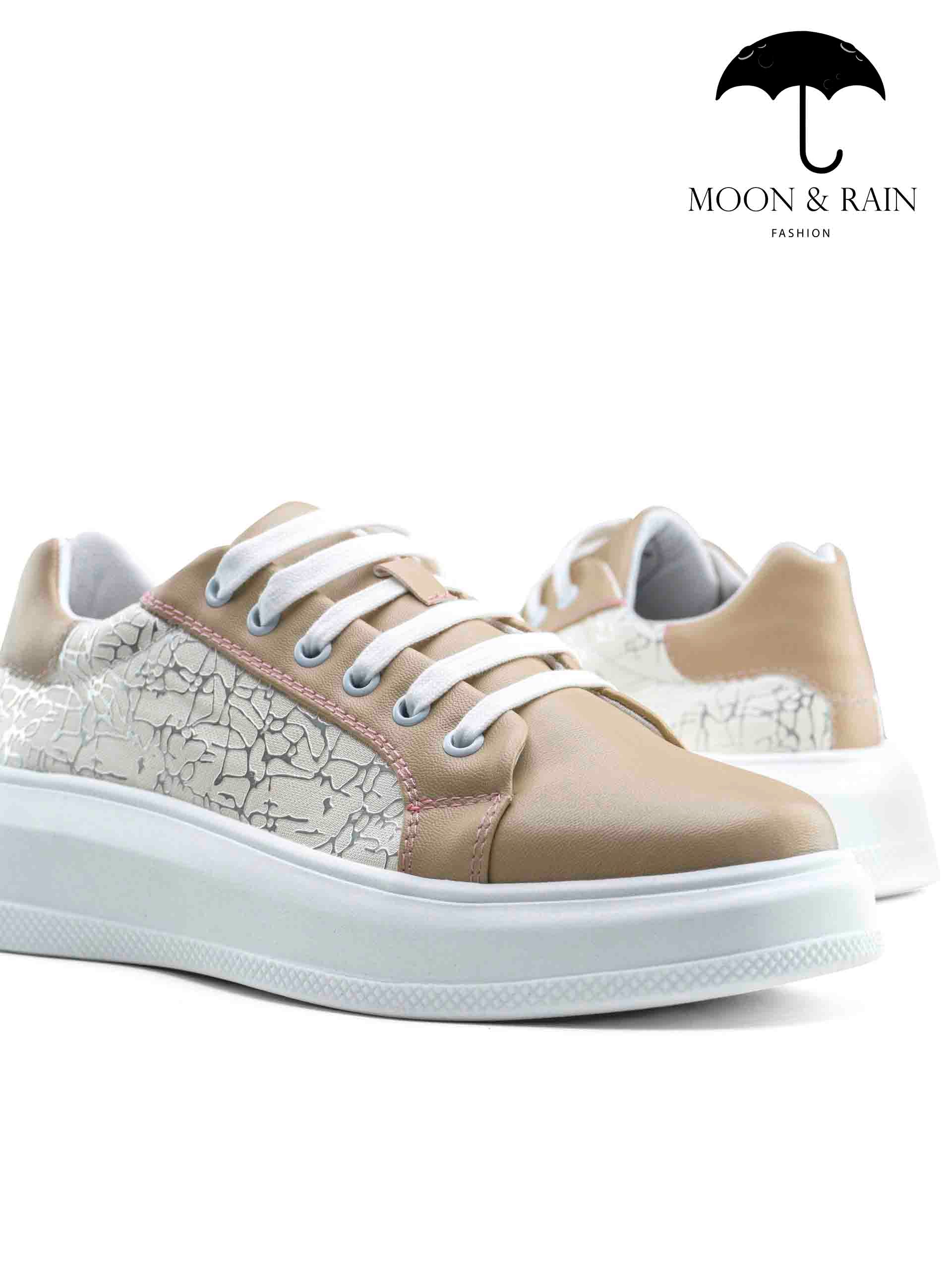 Tenis Sneakers Hombre Beige Liso Det Texturizado - Tiendas Platino Tenis Hombre 22 MX