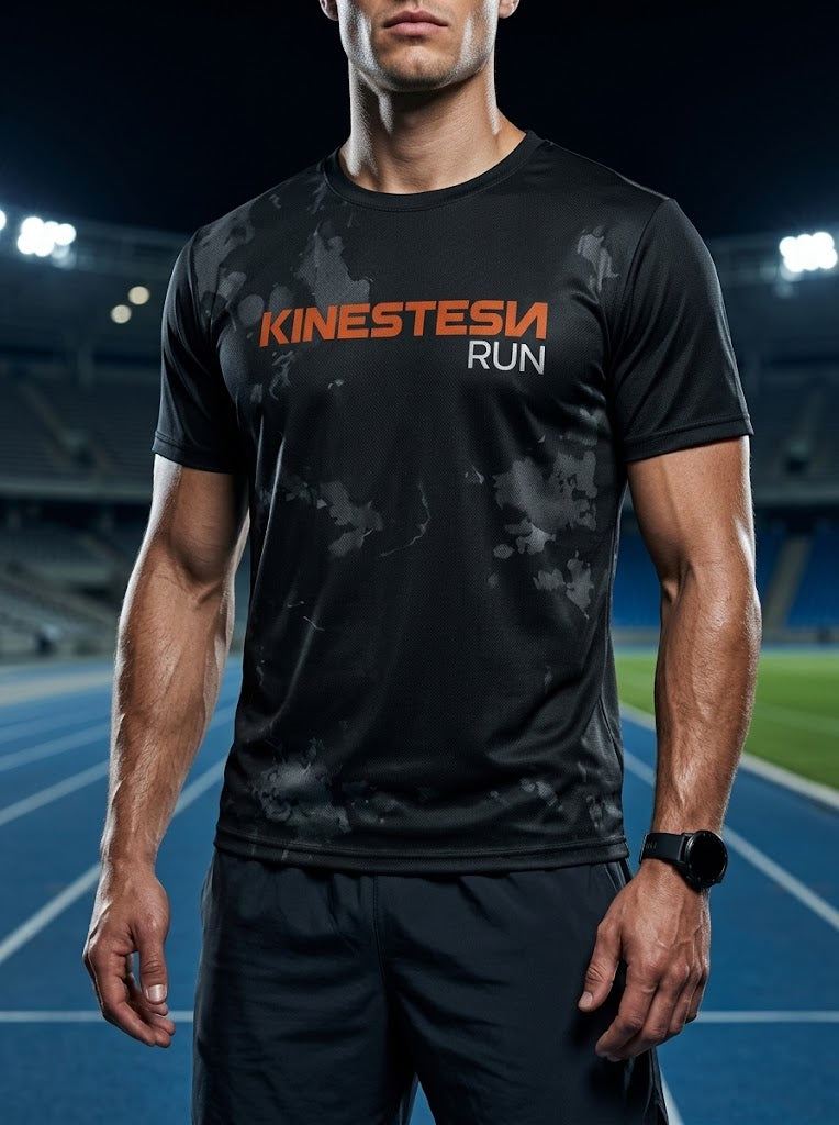 PLAYERA MANGA CORTA KINESTESIA RUN 2.0 · BLACK EDITION HOMBRE