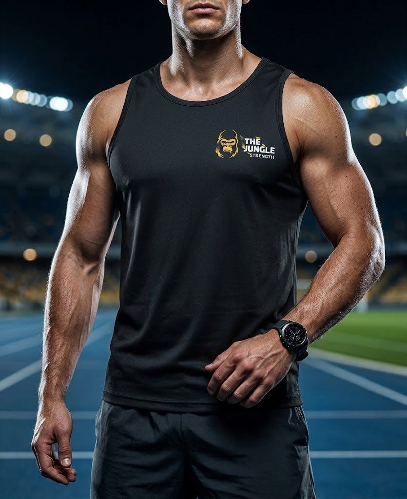 PLAYERA TANK SIN MANGAS NEGRA PARA HOMBRE KINESTESIA