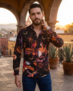 Camisa Hombre Negro — Renaissance Shadow Fit | Moon & Rain