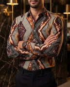 Camisa Hombre — Diagonal Prism | Moon & Rain