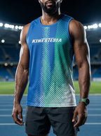 PLAYERA TANK HOMBRE SIN MANGAS AZUL TURQUESA MIXED DEGRADADO