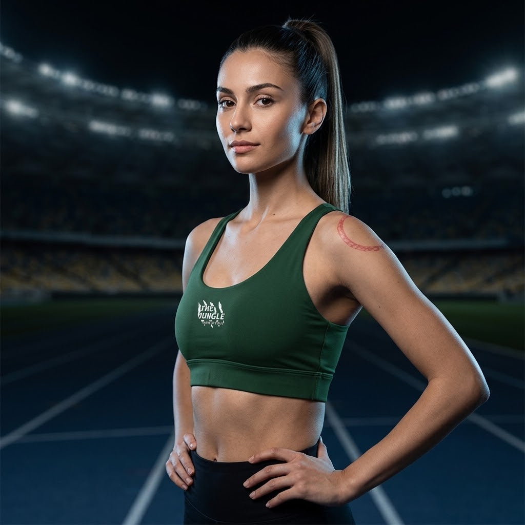 TOP The Jungle VERDE CON AZUL CLARO DE MUJER KINESTESIA
