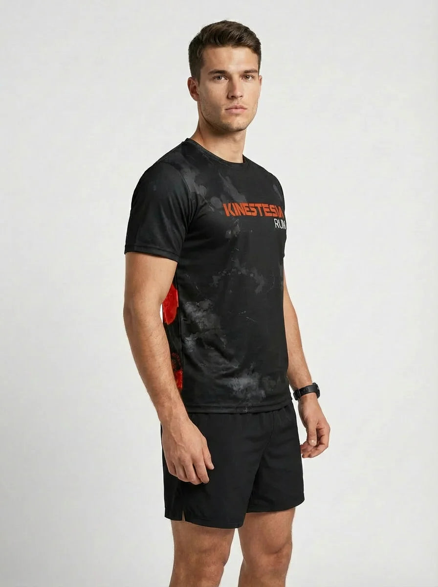 PLAYERA MANGA CORTA KINESTESIA RUN 2.0 · BLACK EDITION HOMBRE