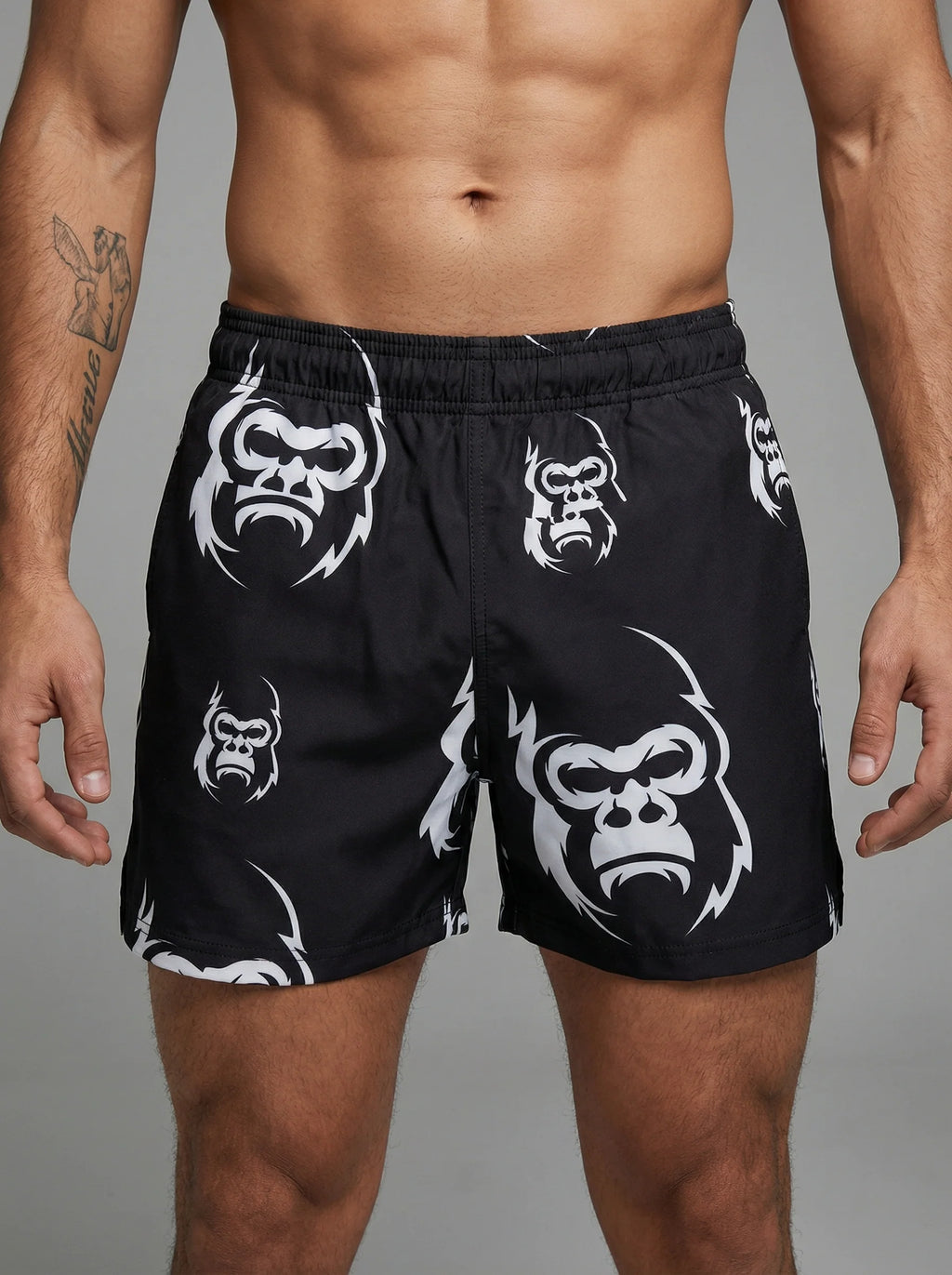 SHORT DEPORTIVO NEGRO JUNGLE CON LICRA PARA HOMBRE KINESTESIA