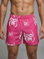 SHORT DEPORTIVO ROSA JUNGLE CON LICRA PARA HOMBRE KINESTESIA