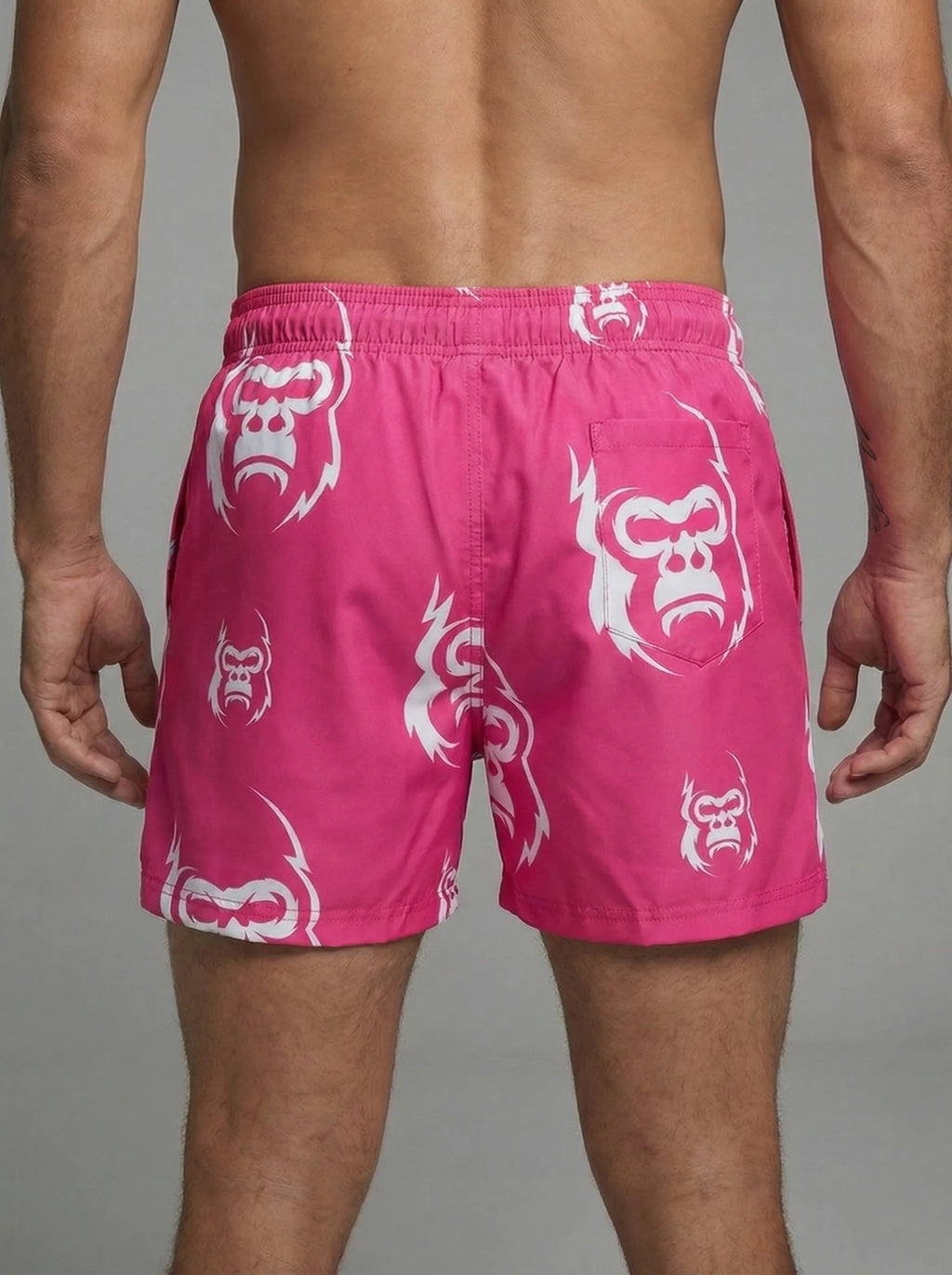SHORT DEPORTIVO ROSA JUNGLE CON LICRA PARA HOMBRE KINESTESIA