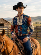 Camisa Hombre Casual Cuadros Colores Flores