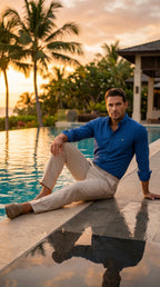 Camisa de Hombre   — Moon & Rain. Prenda elegante y moderna.