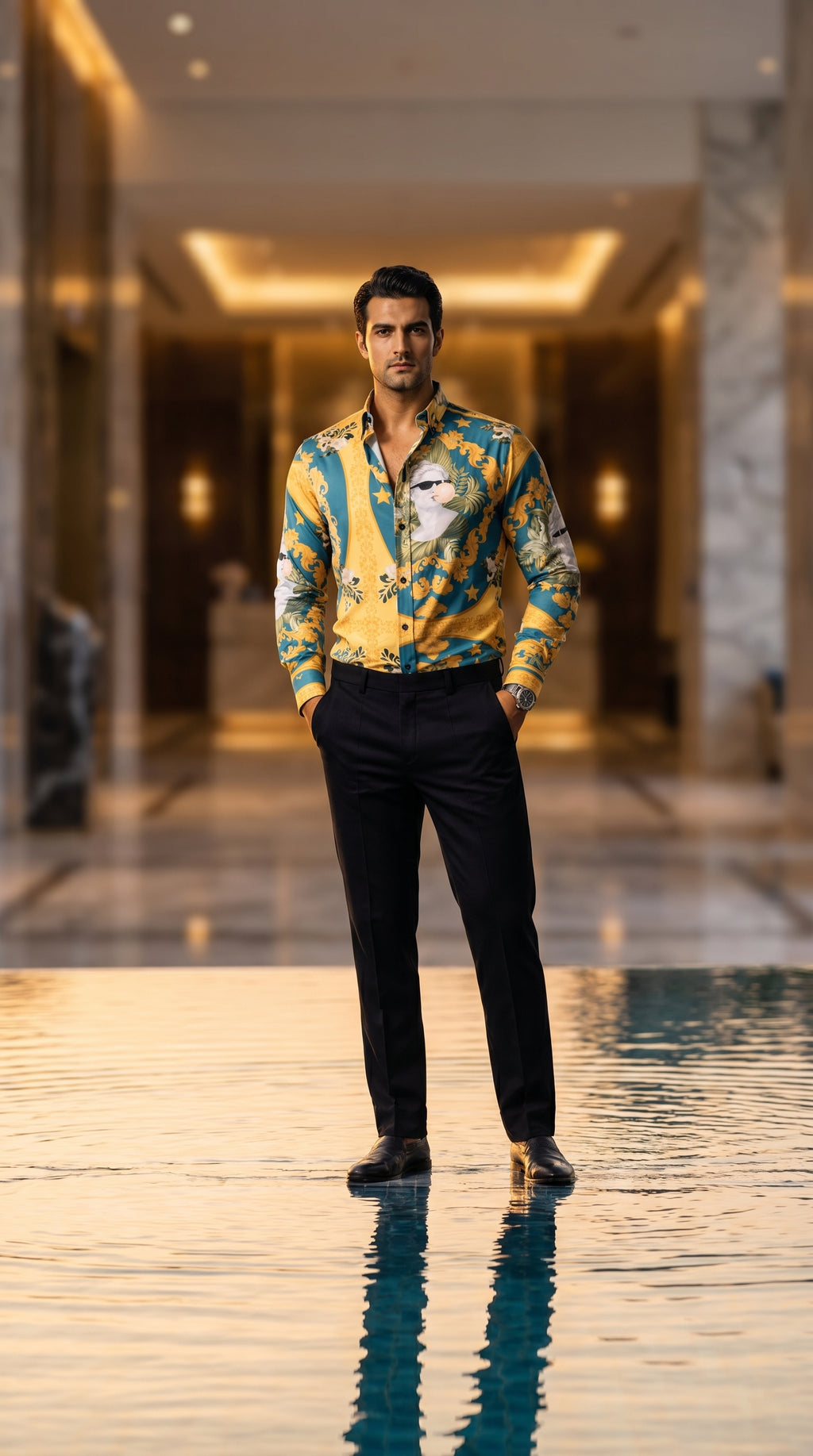 Camisa Hombre  — Modelo  de Moon & Rain. Calidad premium.