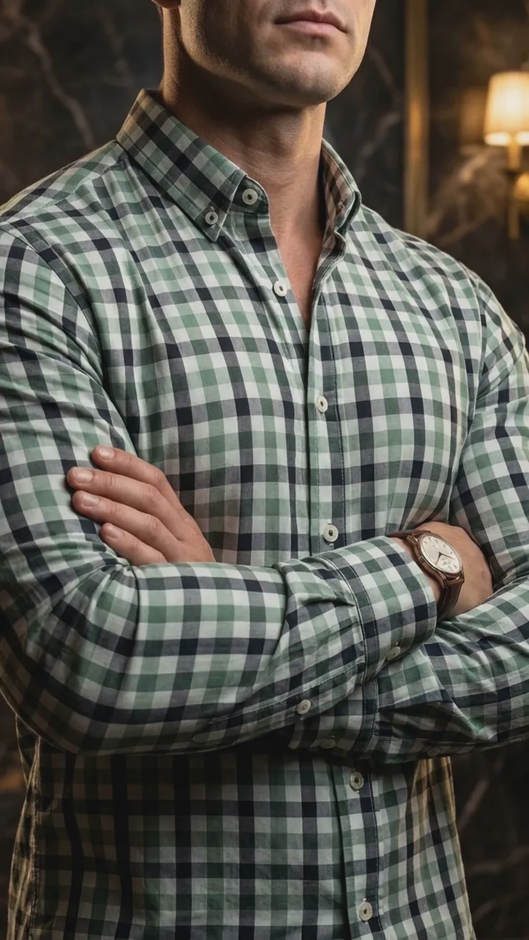 Camisa Hombre Casual Cuadros Blancos, Verdes, Negros (video)