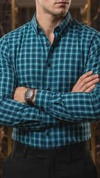Camisa Hombre Casual Cuadros Azules, Negros (video)
